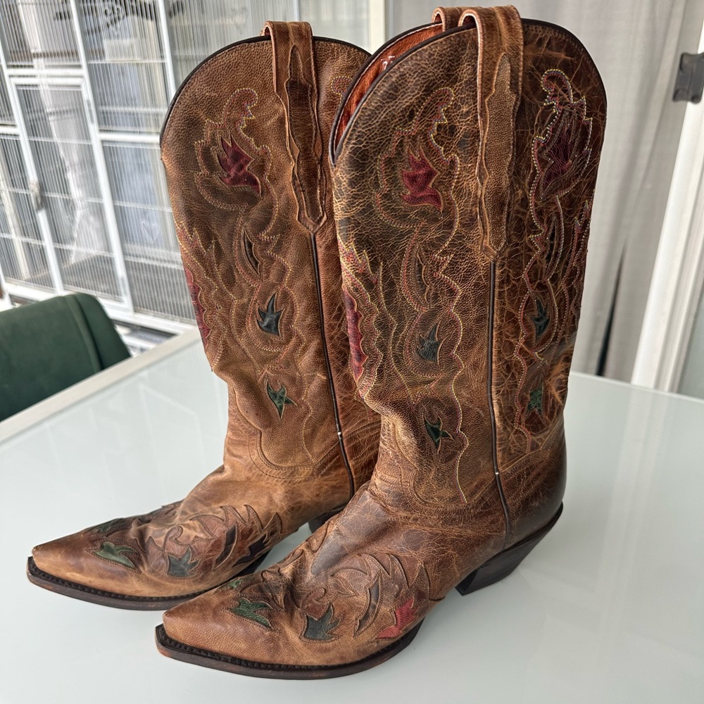 Dan Post Arizona women’s genuine leather cowboy boots size 9